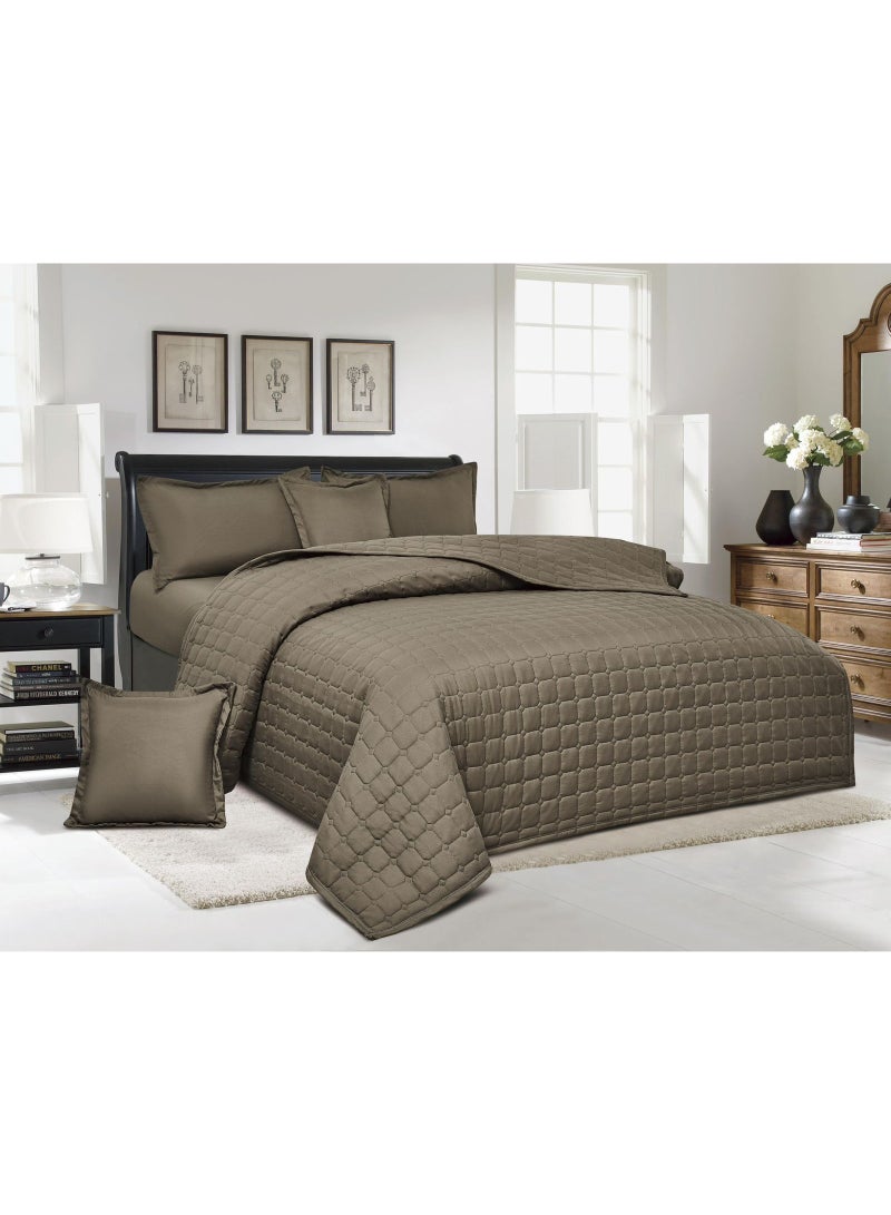 Compressed Microfiber Bedspread Set – Single Size – 4 Pieces – 220×170 cm – Soft & Lightweight Hotel Style
